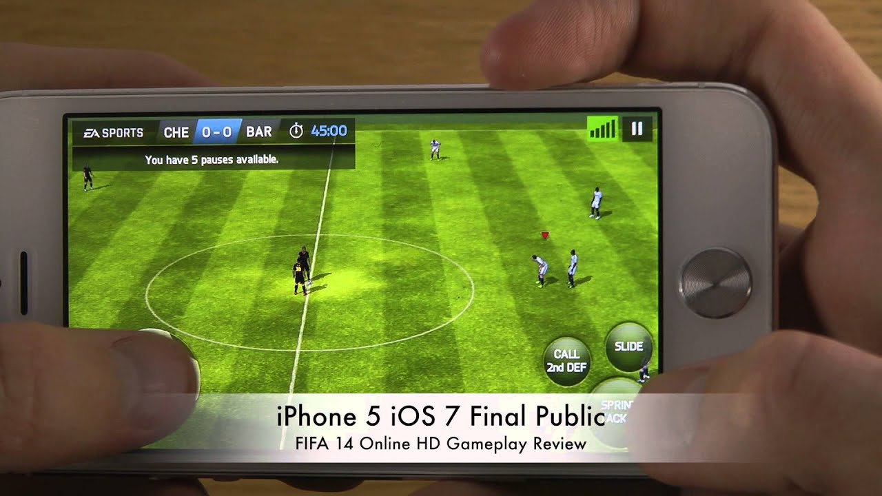 FIFA 14 Online iPhone 5 iOS 7 Final Public HD Gameplay Review