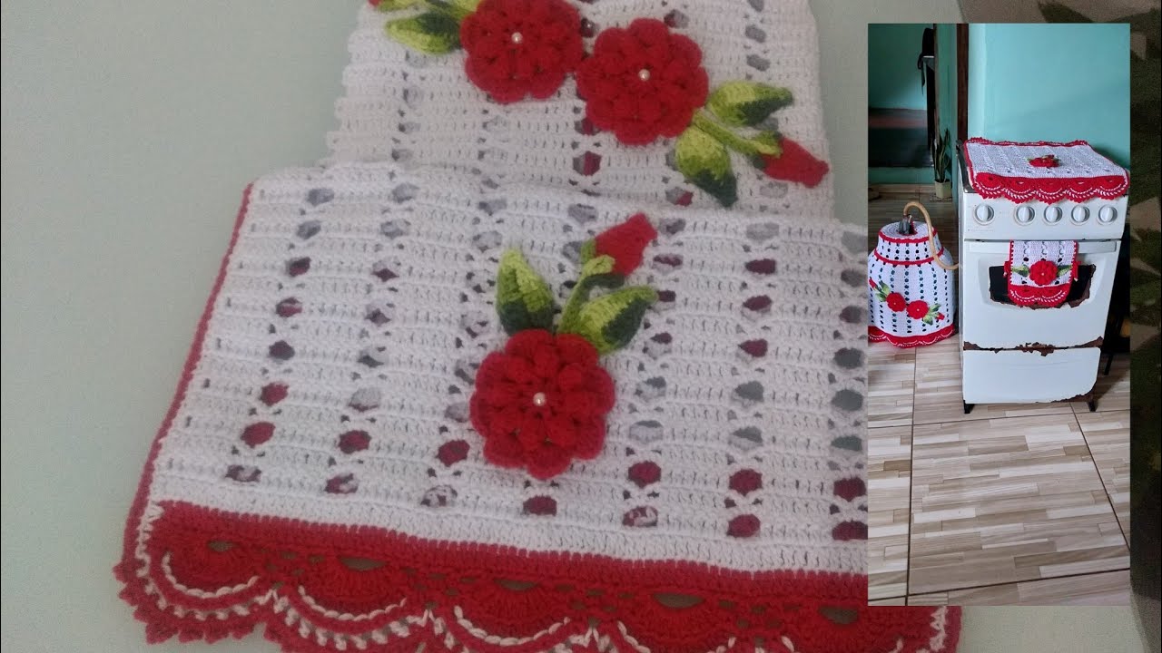 Capa de botijão de Estér + tampa do fogão no fio 6 #rumoao5k