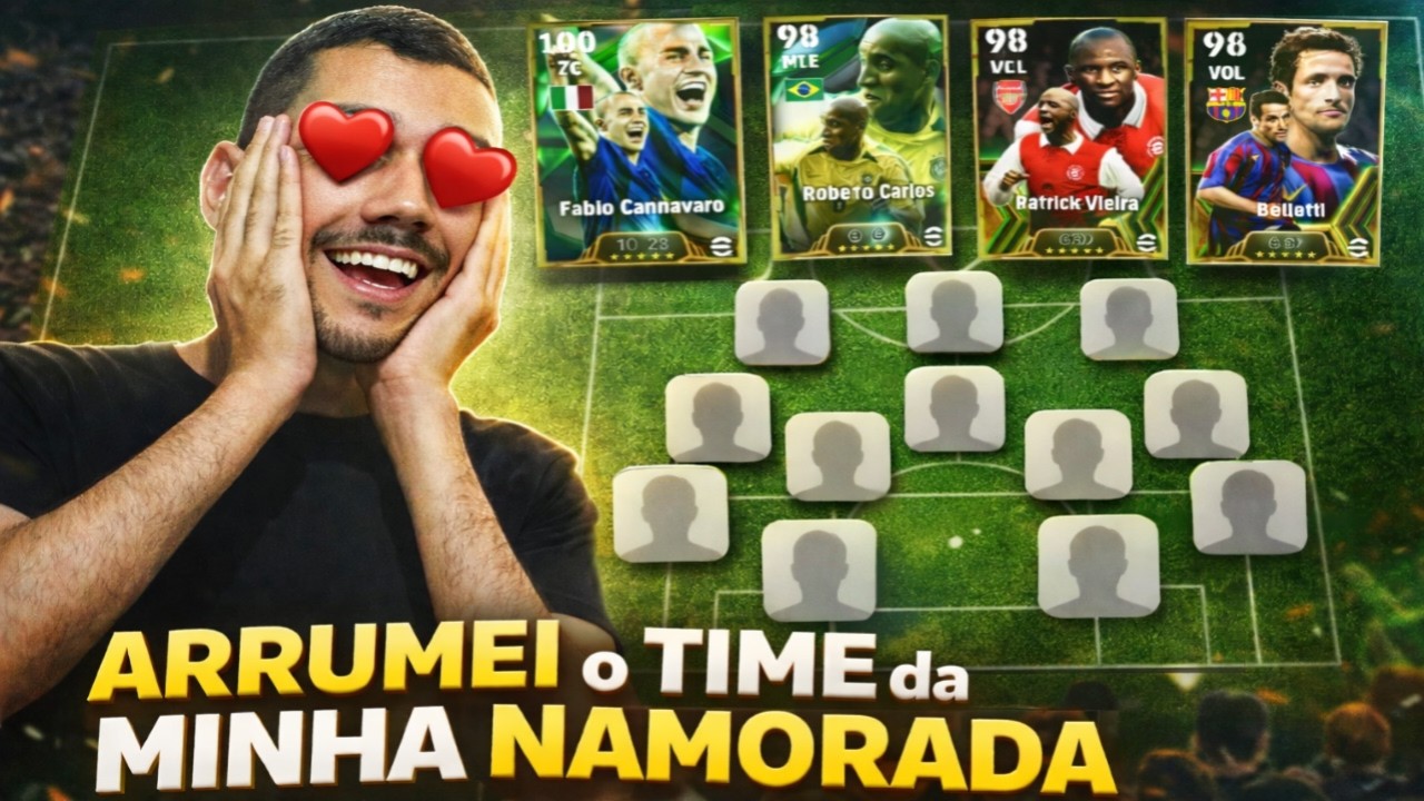ARRUMEI ESSE TIME da MINHA NAMORADA no EFOOTBALL 2026 MOBILE 😍