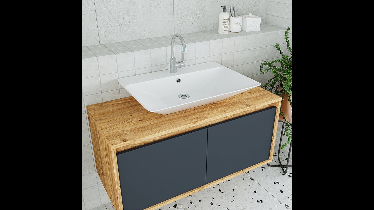 Roomart - Badezimmer unsterschrank mit Waschbecken - Atlantic Serie - Aufbauanleitung Viedo