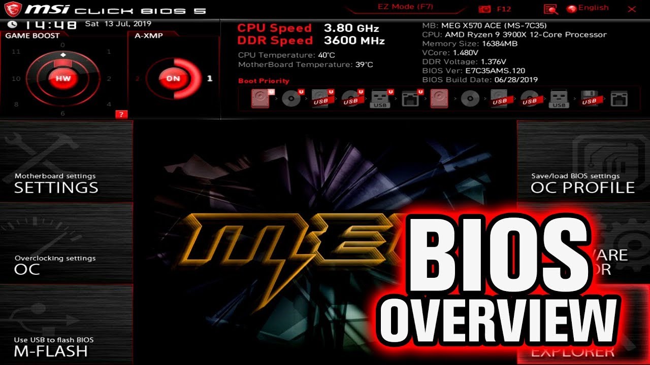 MSI MEG X570 Ace BIOS Overview