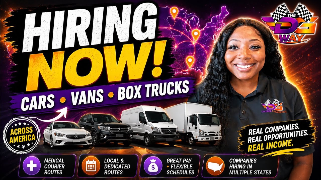 10 Courier & Medical Courier Companies Hiring in 2026 | Cars, SUVs, Cargo Vans & Box Trucks