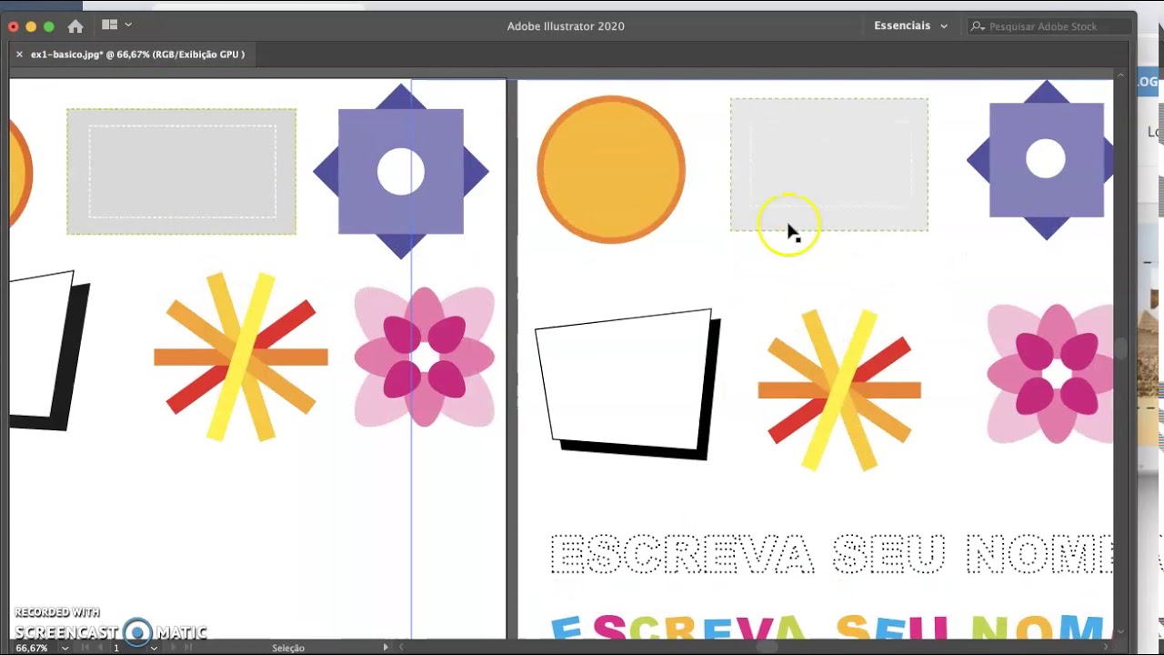 Illustrator Exercício 1: Formas básicas - Parte 2