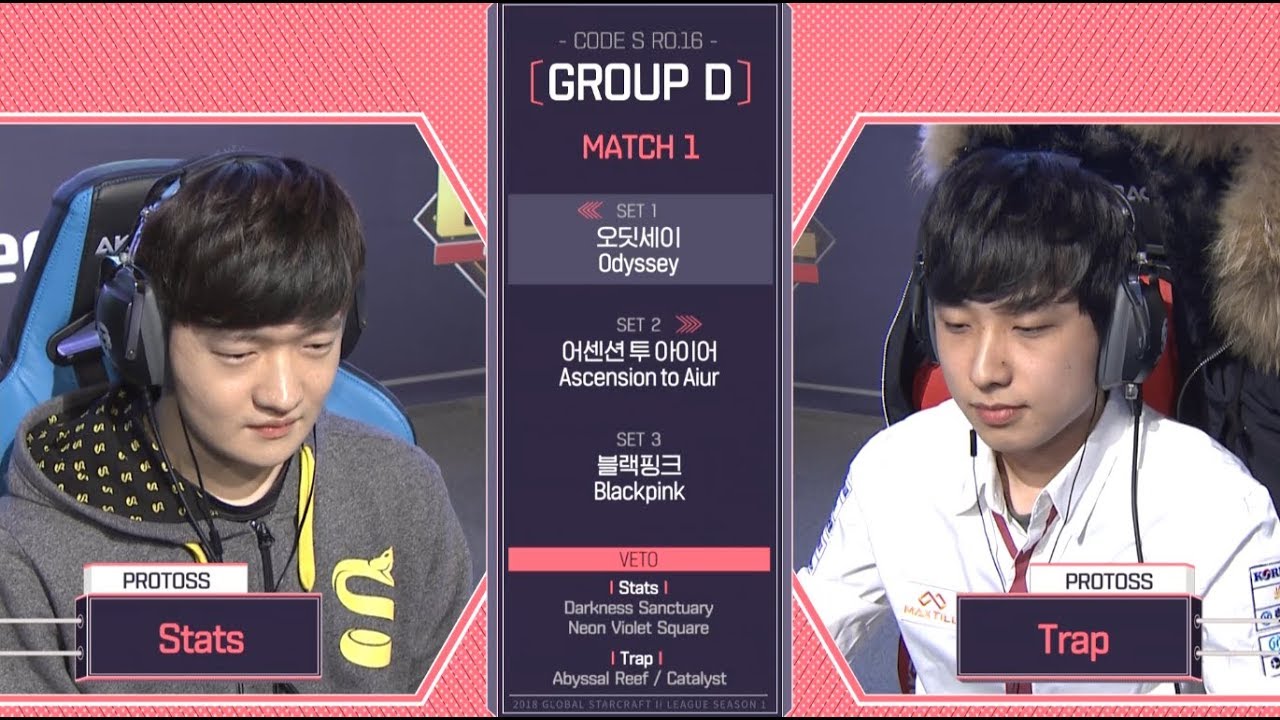 [2018 GSL Season 1]Code S Ro.16 Group D Match1 Stats vs Trap