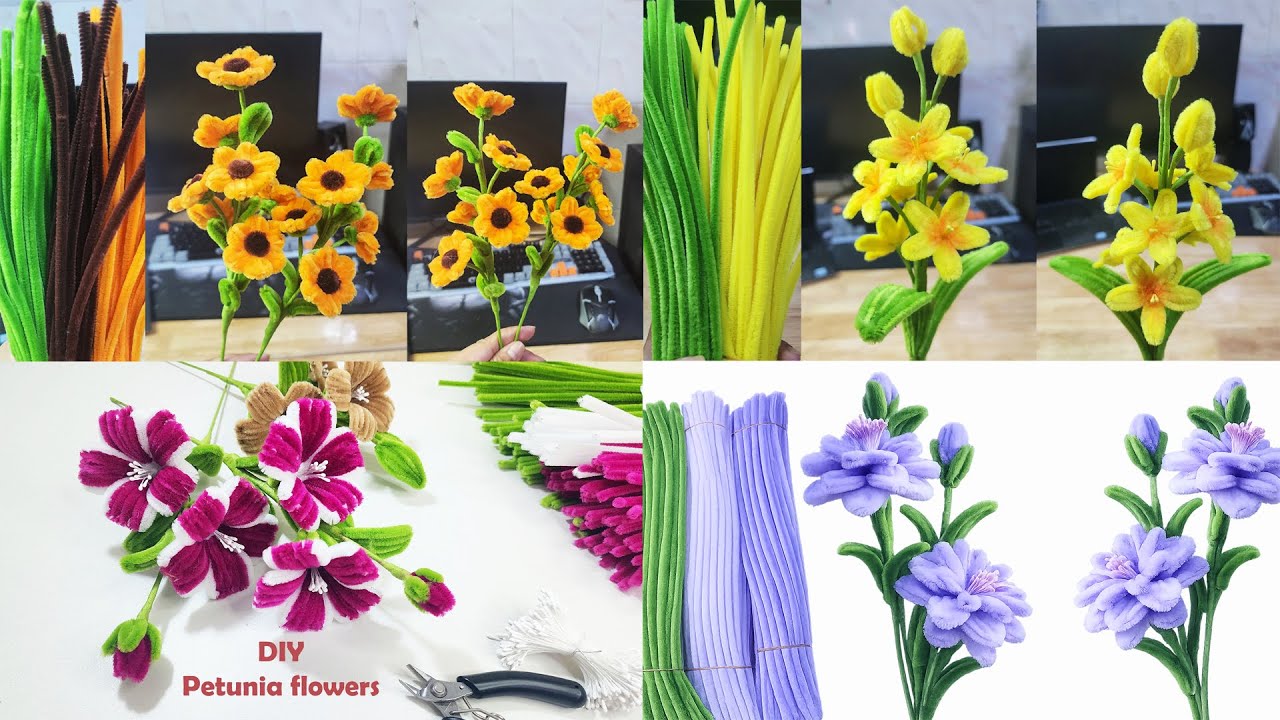 Amazing Pipe Cleaner Flower Ideas | 4 Easy DIY for Beginners | BeYouCraft