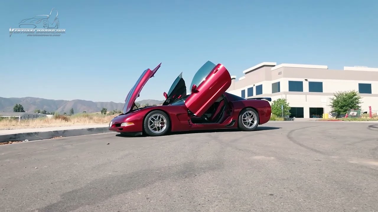 John’s Super Charged Corvette C5 showing off lambo doors conversion kit by Vertical Door, Inc.