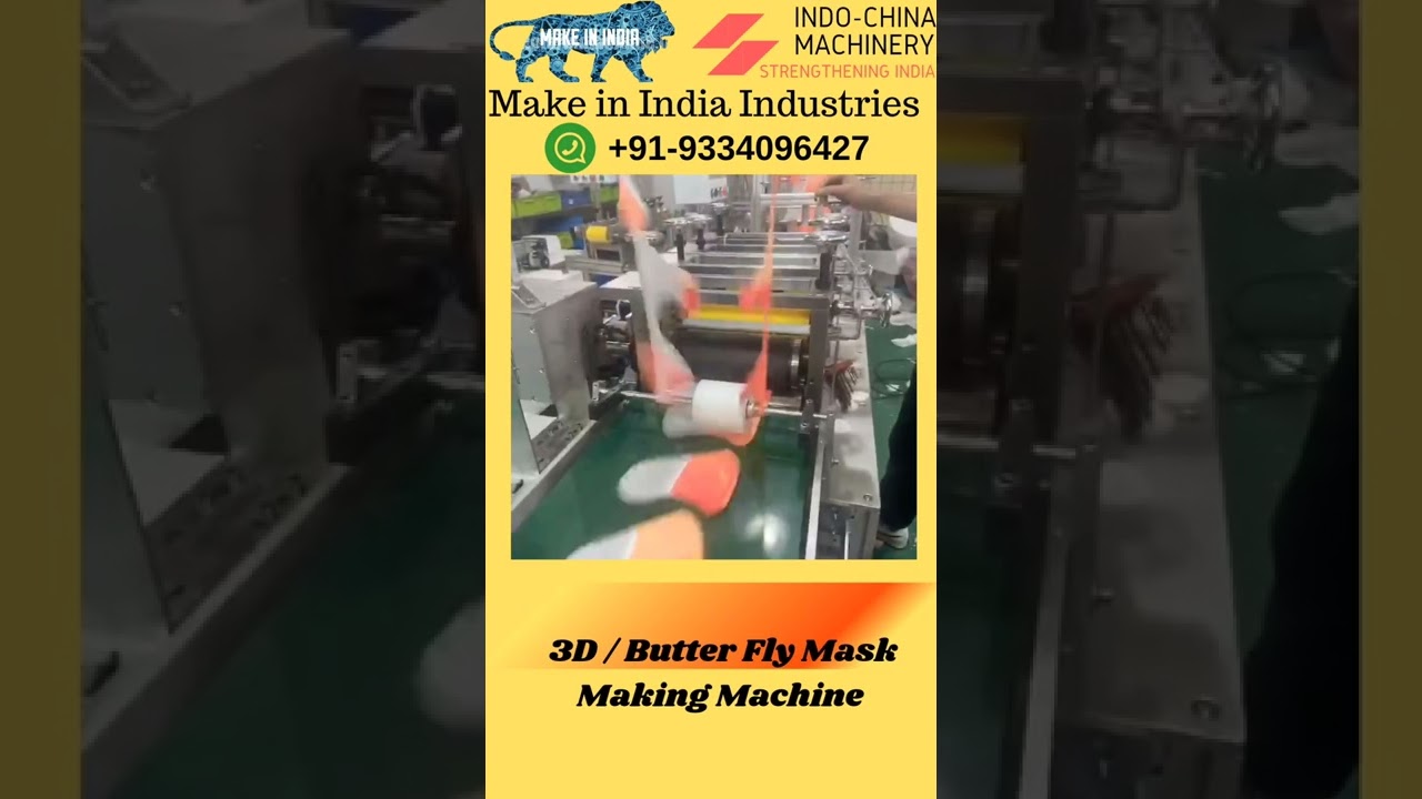 3D Mask / Butter Fly Mask Making Machine, Safety Mask Making Machine, Mask Making Machine Delhi