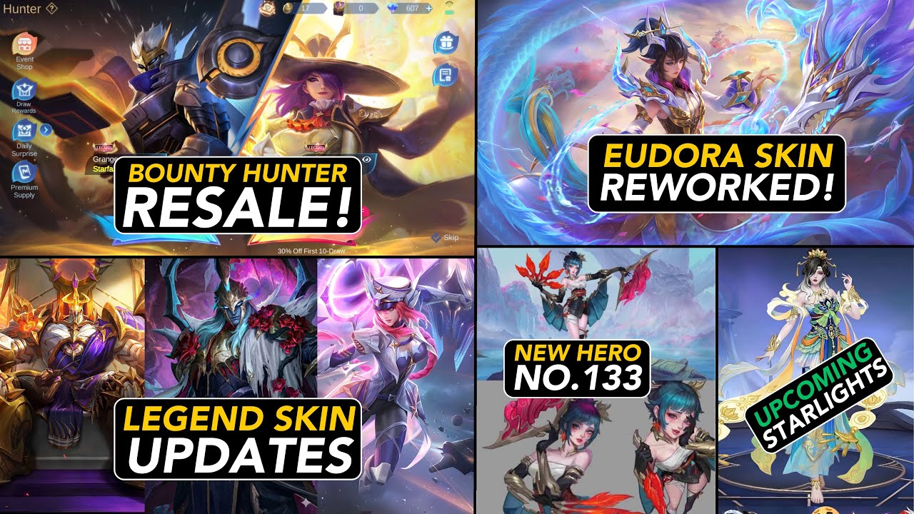 BOUNTY HUNTERS RESALE⁉️EUDORA DRAGON SKIN OPTIMIZED | UPCOMING STARLIGHT SKINS UPDATES & NEW SKINS