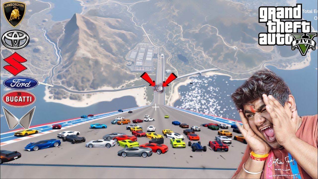 GTA 5 : ULTRA LONGEST MEGA RAMP RACE INDIAN CARS VS SUPER CAR CHALLENGE | GTA 5 MODS