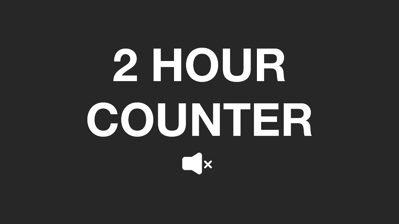 2 Hour Counter l No Sound
