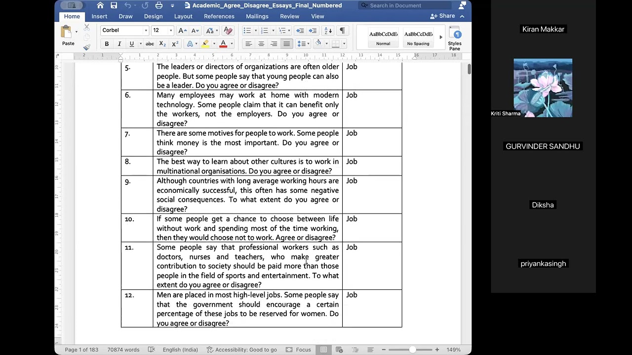 5 March 2026 IELTS writing class agree Disagree essays
