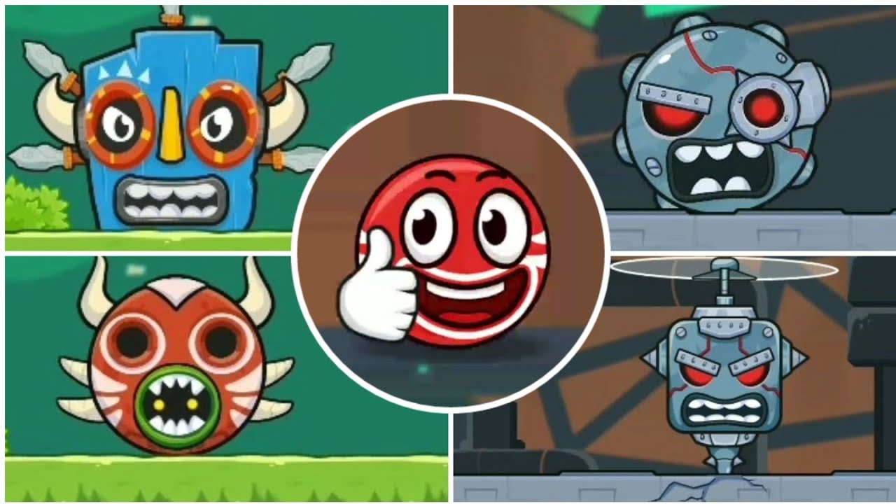 Red Ball 6 - All Bosses (No Damage) Boss Fights