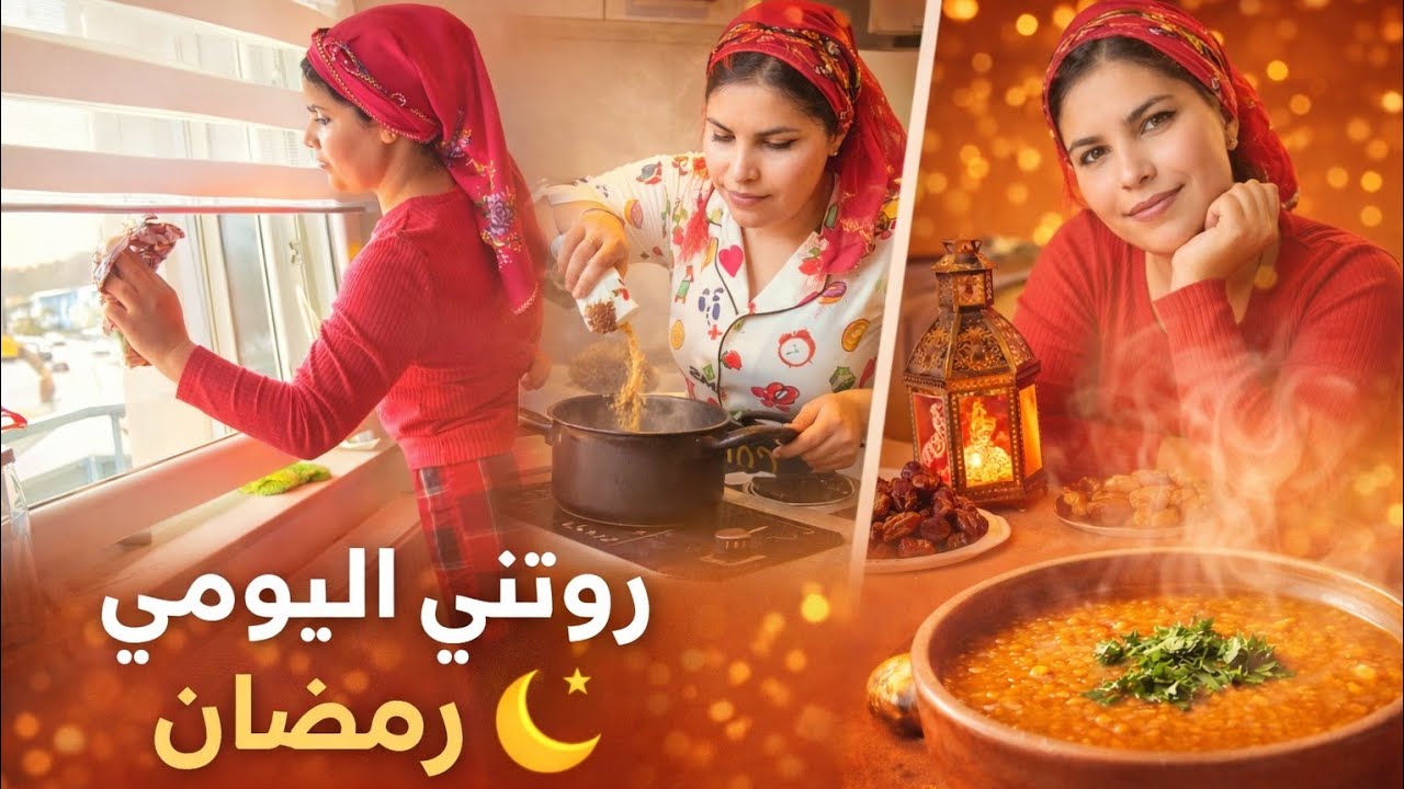  اليوم سأريكم روتيني في رمضان واليوم حضّرت ألذ شوربة عدس!