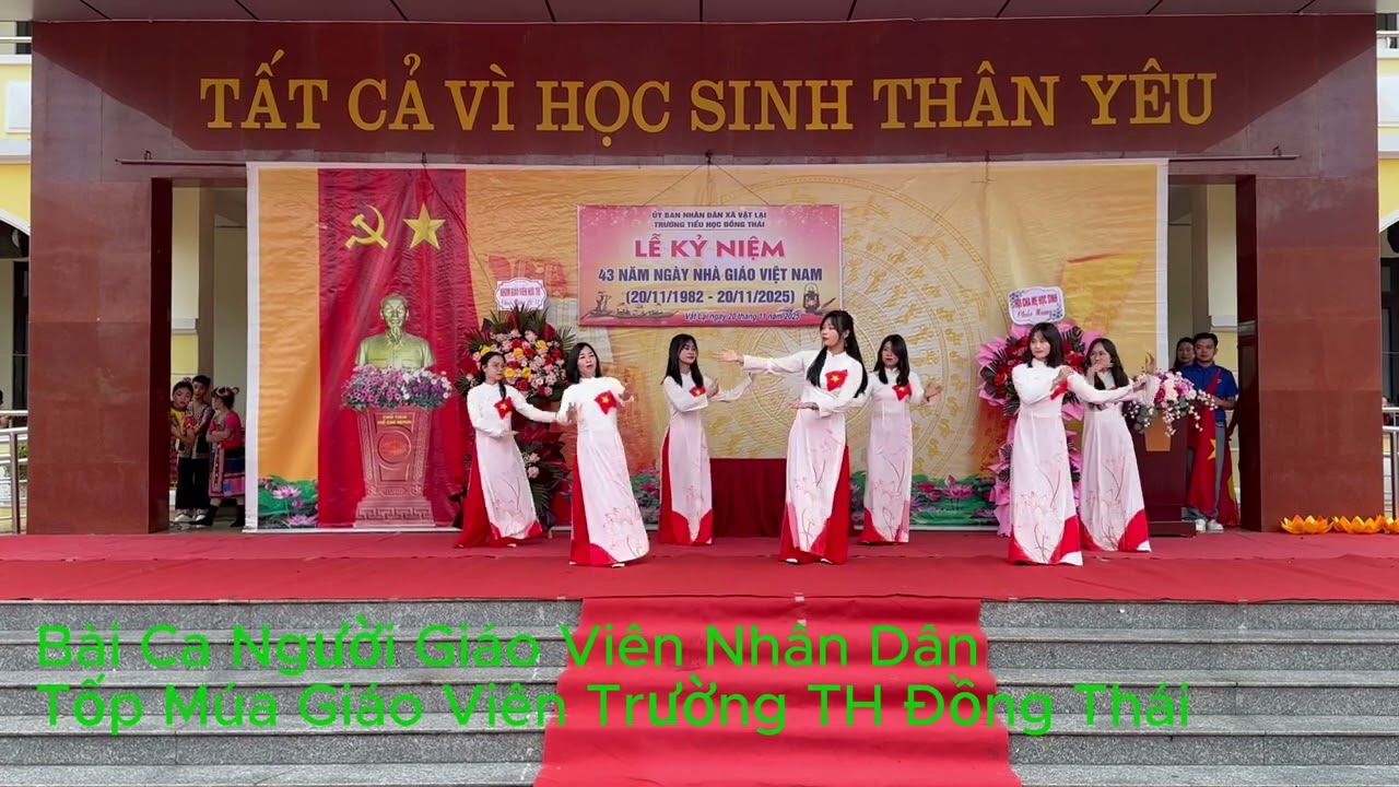 Bài Ca Người Giáo Viên Nhân Dân | Tốp múa giáo viên trường tiểu học Đồng Thái