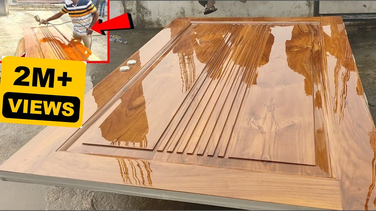 How to | (सागौन के दरवाजे को पॉलिश कैसे करें | PU Wood  Emporio Luxury Polish High Gloss Clear 2023