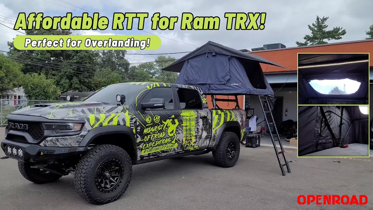 OPENROAD Soft Roof Top Tent Install & Review | Affordable RTT for Ram TRX Overlanding