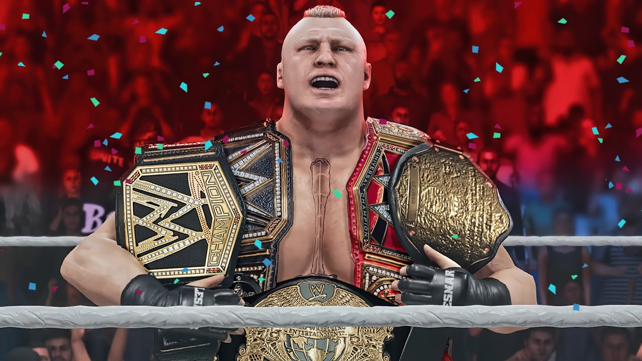 All Brock Lesnar World Championship Wins! - WWE 2K20 Enhanced Mods