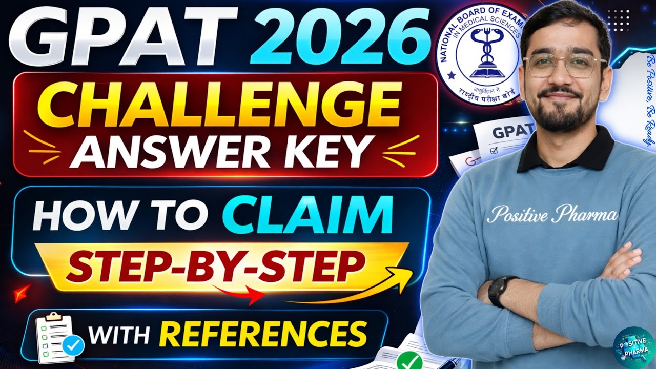 GPAT 2026 Challenge Questions | with Proof Step-by-Step Process | Bonus Marks | Last Date-16/3/26
