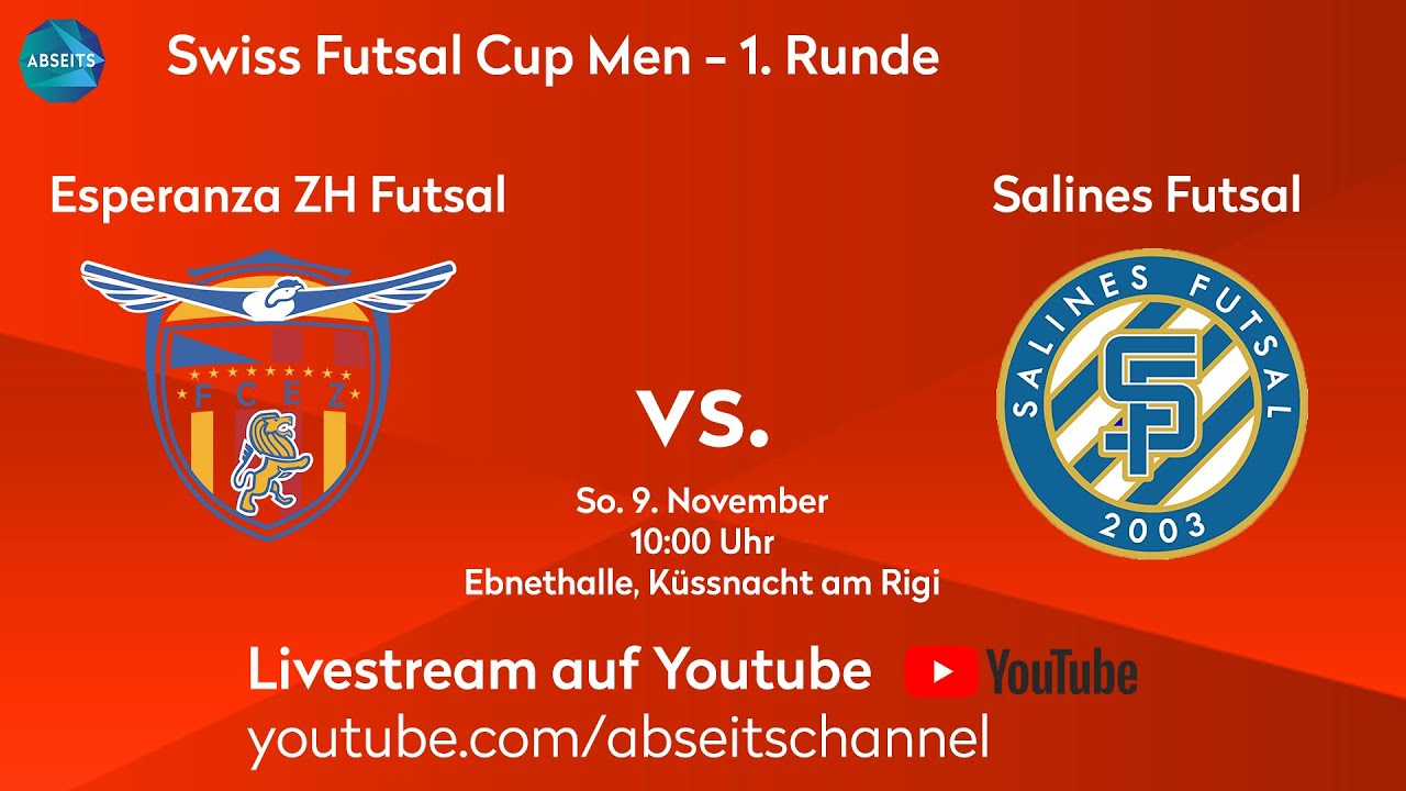 Esperanza ZH Futsal vs. Salines Futsal | Swiss Futsal Cup Men - 1. Runde | 09.11.2025