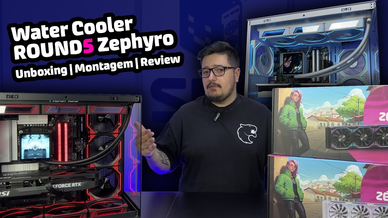 Water Cooler ROUND5 Zephyro |  Vale a pena? | Review com unboxing, montagem e avaliação