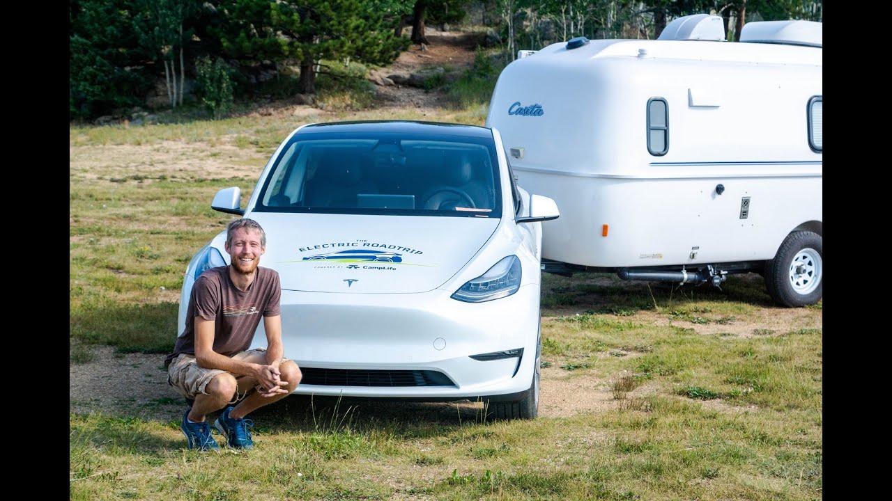 1st Leg of Tesla Model Y Towing Casita Camper Cross Country Roadtrip