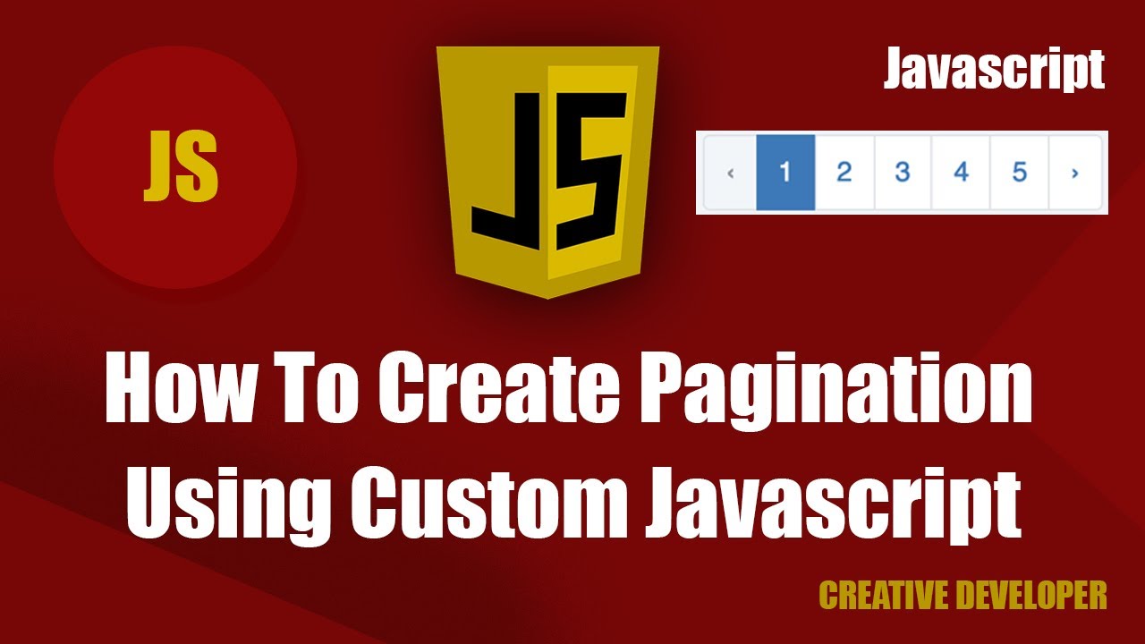 How To Create Pagination Using Custom Javascript Code || Javascript Tutorial || Javascript Course