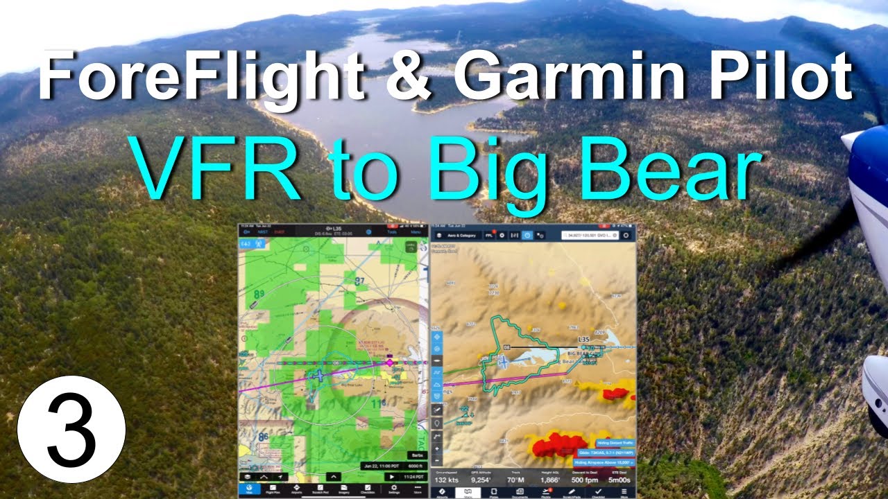 ForeFlight и Garmin Pilot: бок о бок — Часть 3: Полёт по ПВП до Биг-Беар