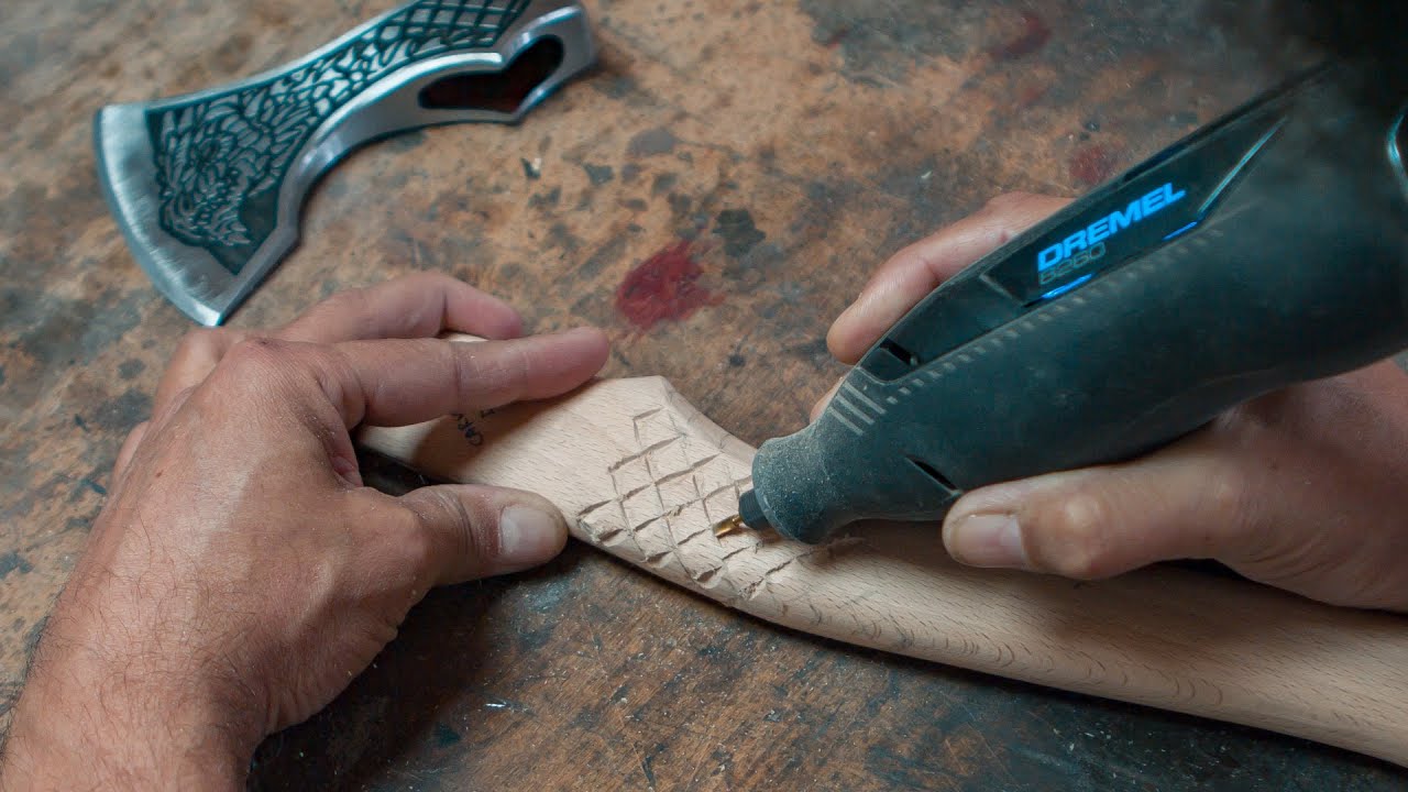 Easy dragon scale carving with Dremel