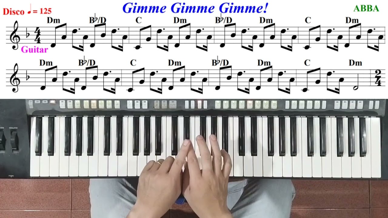 Bài: GIMME GIMME GIMME - ABBA | Hướng dẫn đệm hát - Ku Tèo Piano.