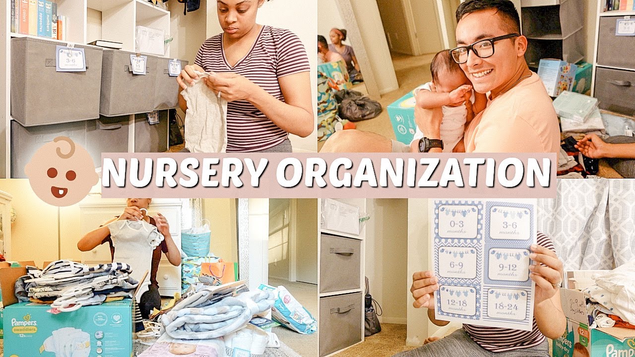Organizing the baby’s nursery! Cube storage idea + more! Day in the life with a newborn!!