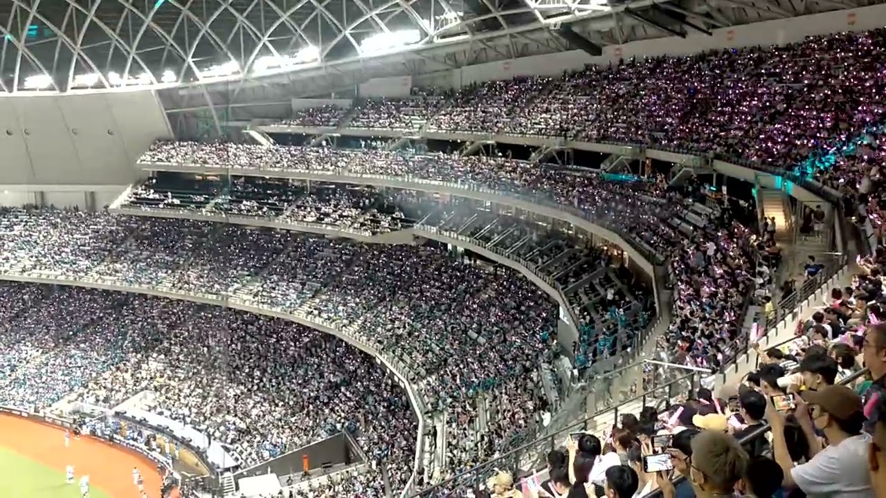 2025.06.15 富邦悍將3：7台北大巨蛋贏球，34000名球迷開心大合唱！#Taipei Dom