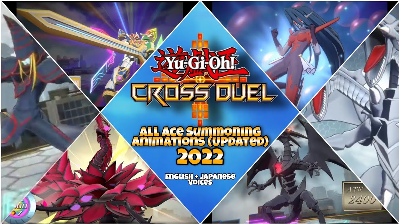 (2022) Yu-Gi-Oh Cross Duel - All Ace Monsters Summoning Animation (English & Japanese Voices)