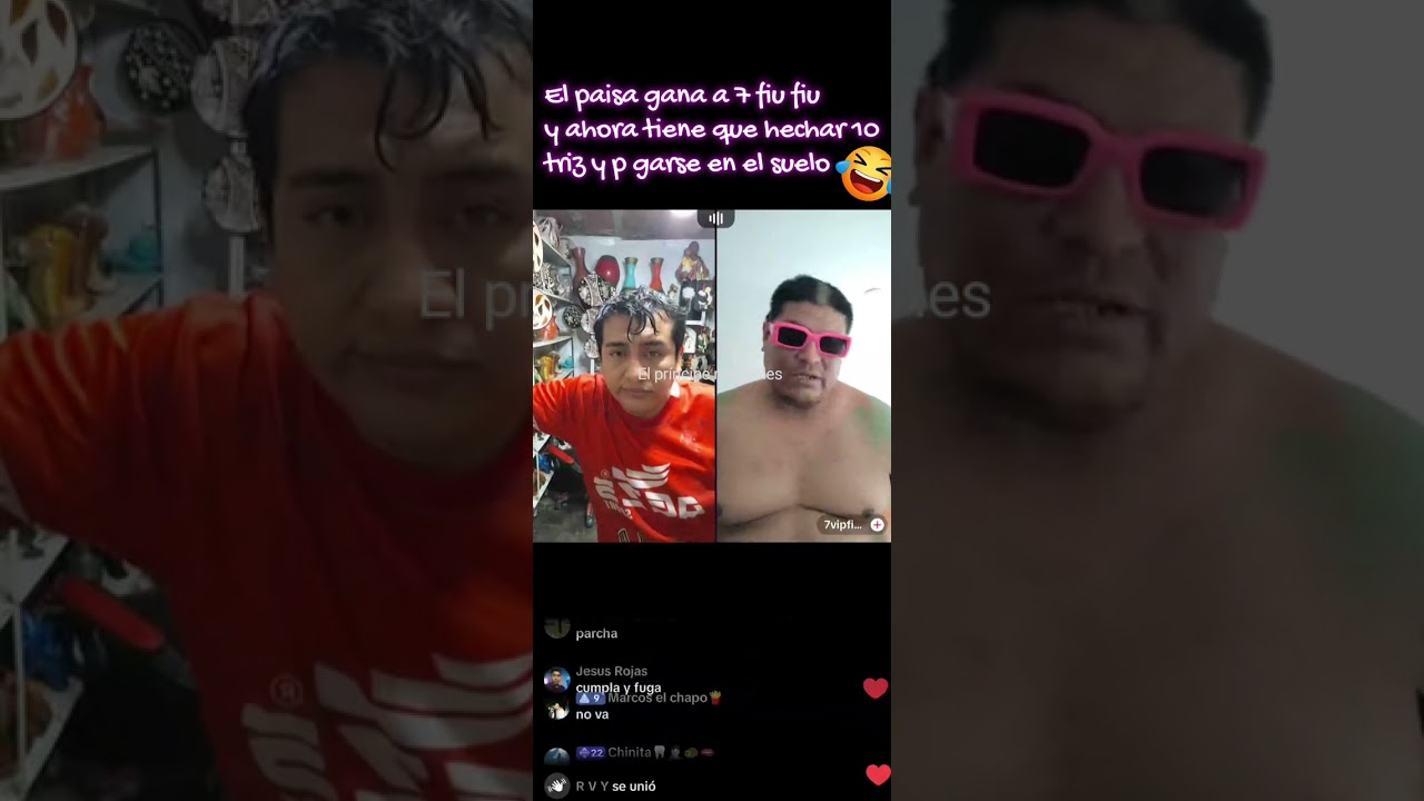Fiu fiu pierde batalla en tik tok con el paisa reto es hechar 10 triz