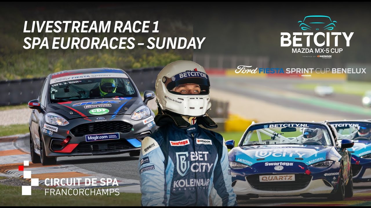 LIVESTREAM - Race 1 Mazda MX-5 Cup & Ford Fiesta Sprint Cup - Spa Francorchamps - 01/06/2024