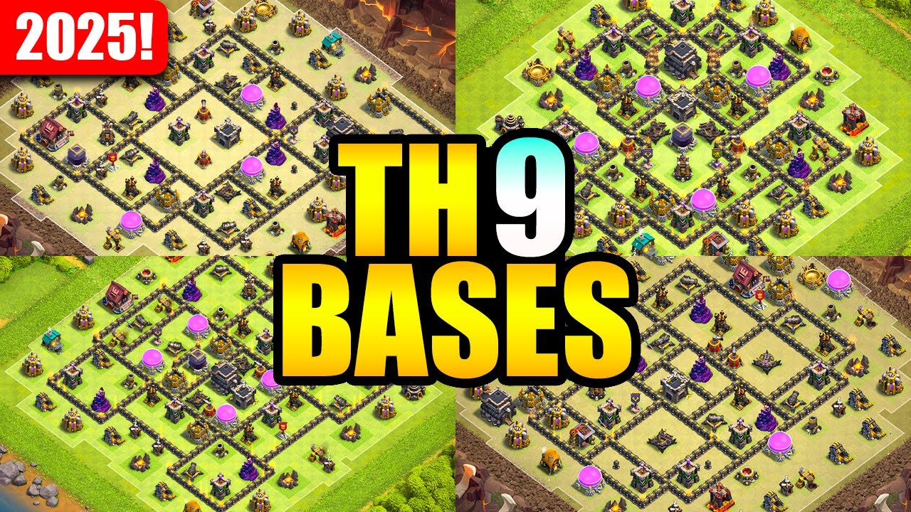 NEW BEST TH9 Base Layouts 2025! + link (Clash of Clans)