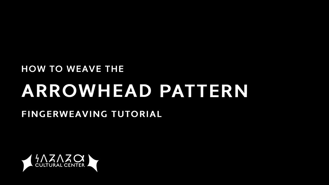 How to Weave the Arrowhead Pattern Video