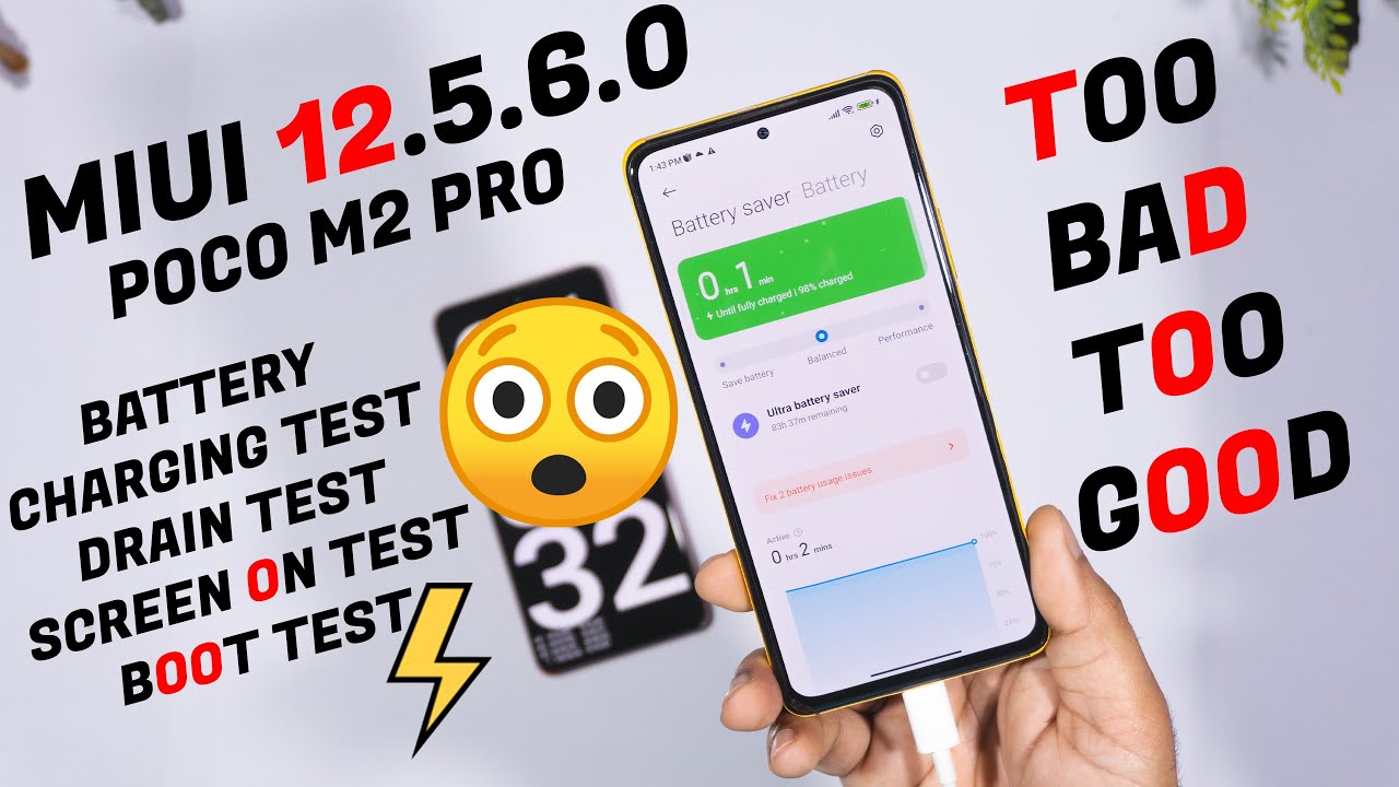 Poco M2 Pro MIUI 12.5.6.0 Battery Charging Test, battery Backup Test | Official MIUI 12.5.6 M2 Pro