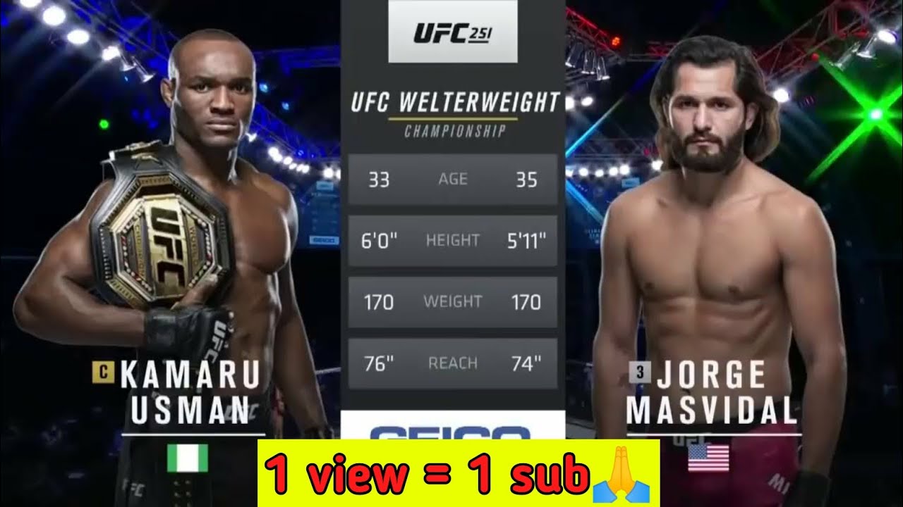 kamaru usman vs masvidal full fight //#ufc