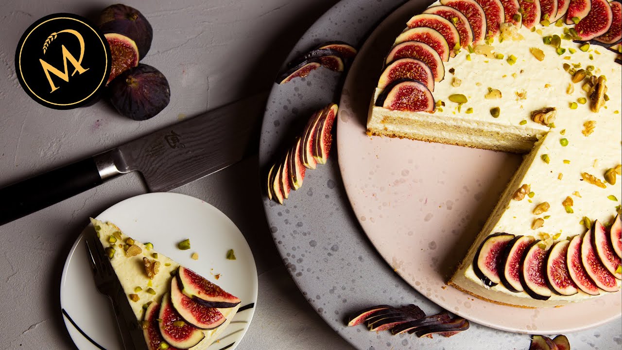 Feigen Haselnuss Torte mit super leckerer Bayrischer Creme - ohne Gelatine