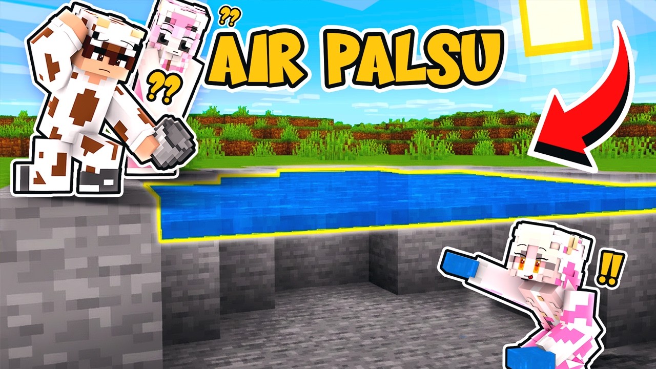PRANK MOOCI & MILO PAKAI AIR PALSU DI MINECRAFT