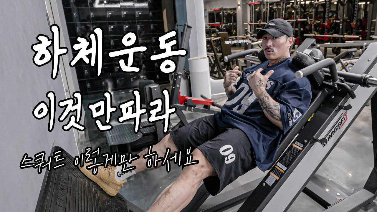 헬스 막 시작하시는 분들 하체운동 이걸로 제대로 해보세요! 한가지만 잘해도 금방좋아집니다 [하나마판다 시리즈]