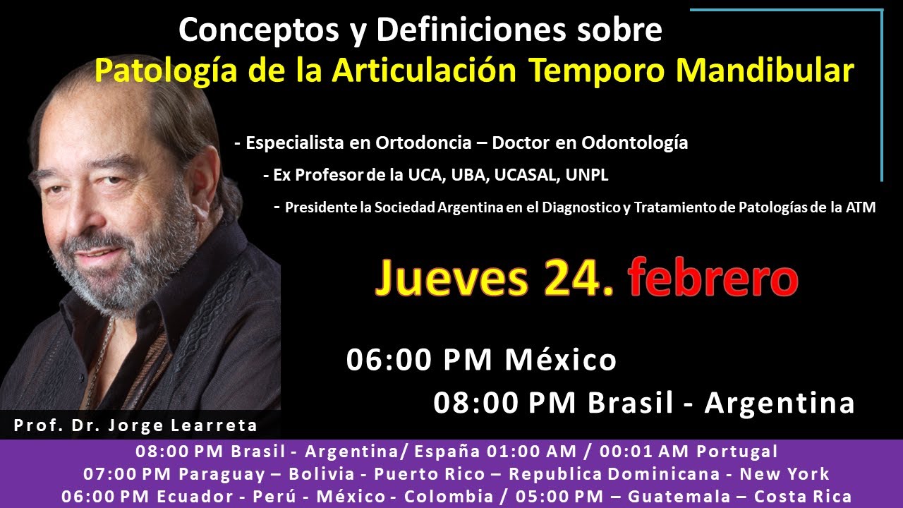 Conceptos y Definiciones de las Patologías de la Articulación Temporo Mandibular