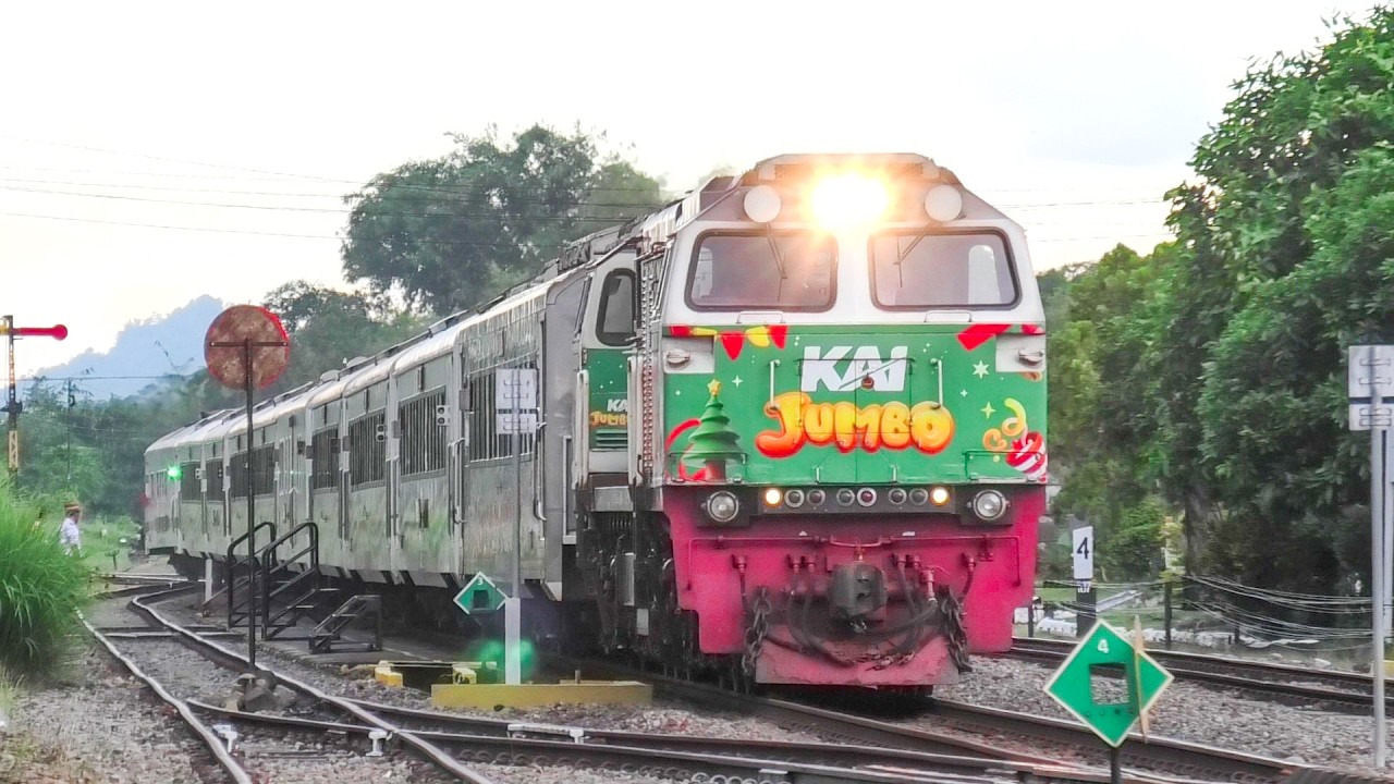 GAGAH & GANTENG LOKOMOTIF LIVERY JUMBO MENARIK KA BRAWIJAYA