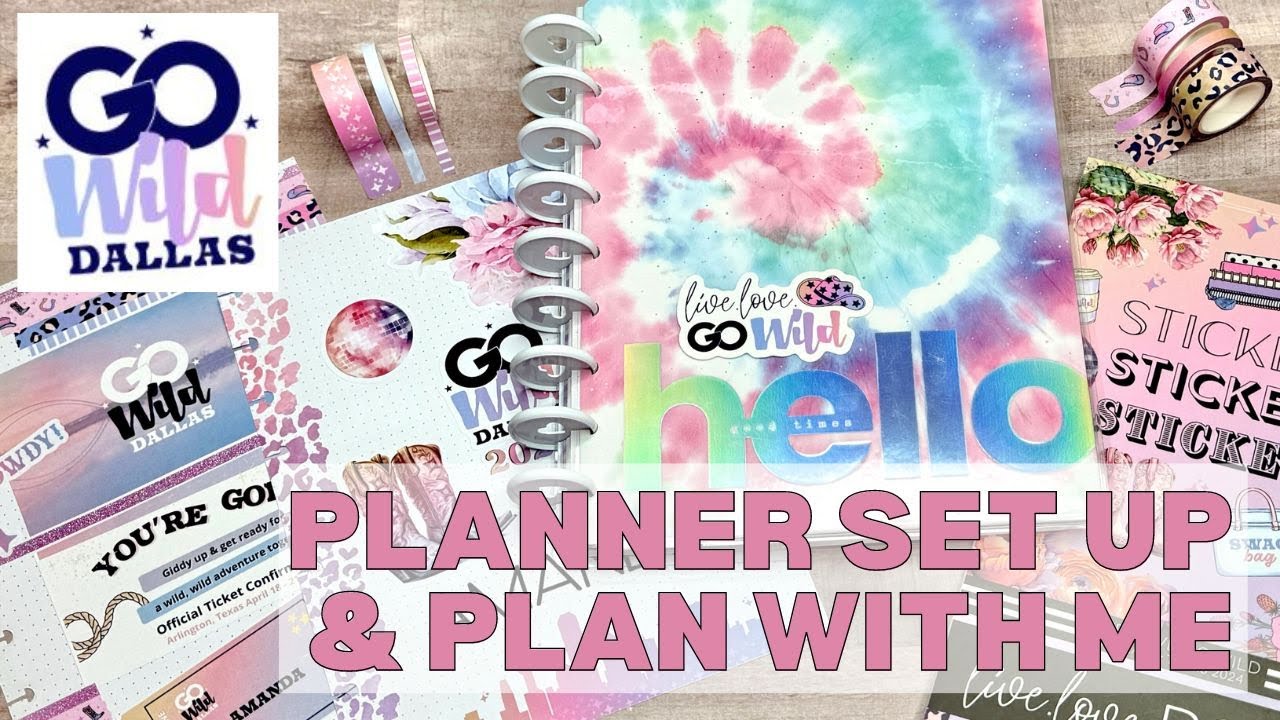 PLAN WITH ME - GO WILD 2024 PLANNER SET UP - PART 1 - LIVE LOVE POSH LIVE LOVE GO WILD