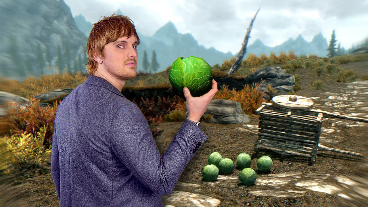 Can You Kick a Cabbage Across Skyrim?