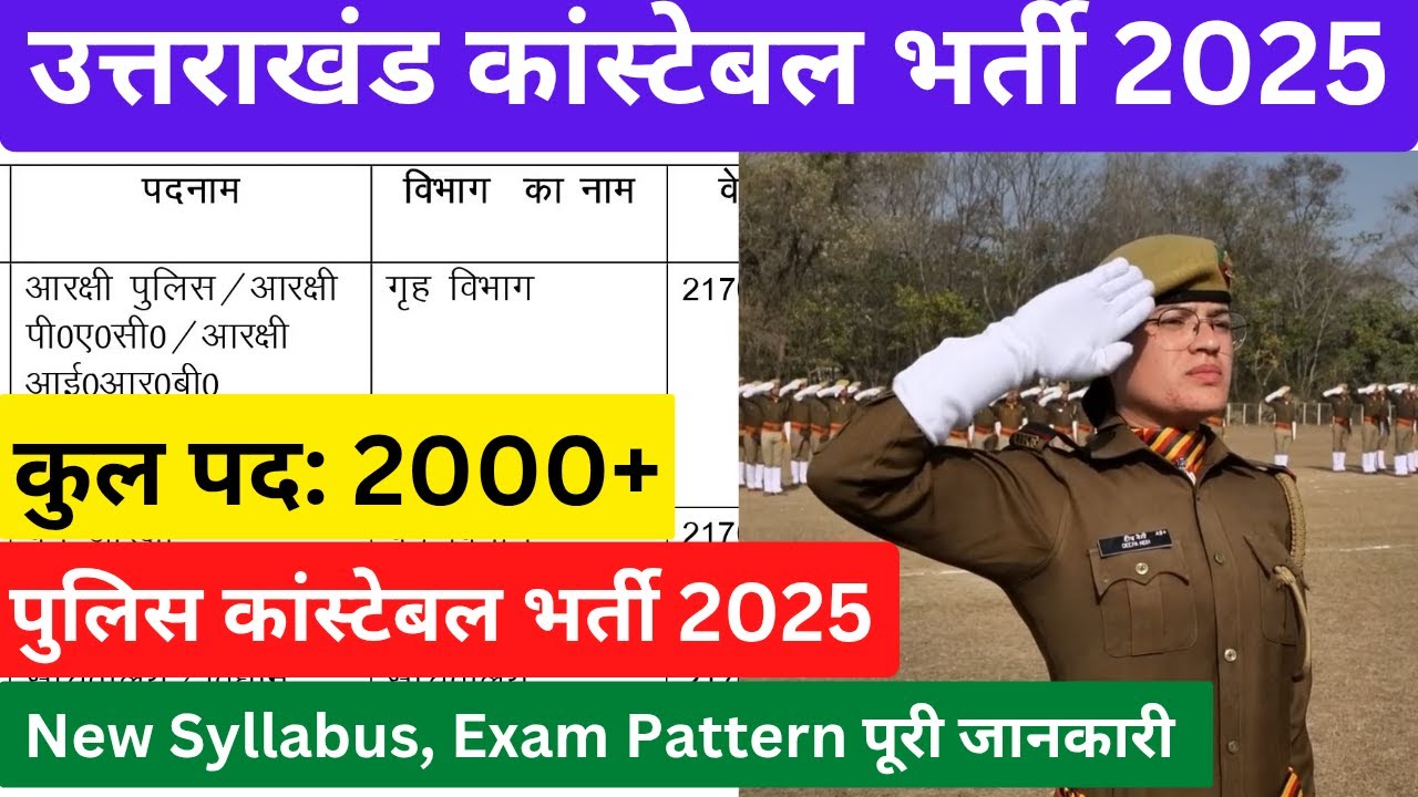 Uttarakhand Police Constable Vacancy 2025 || उत्तराखंड Forest Guard भर्ती 2025 