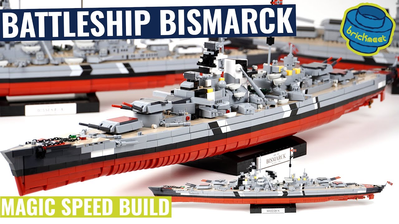 New Battleship Bismarck - More Details, More Prints, More Colors - COBI 4841 (Speed Build Review)