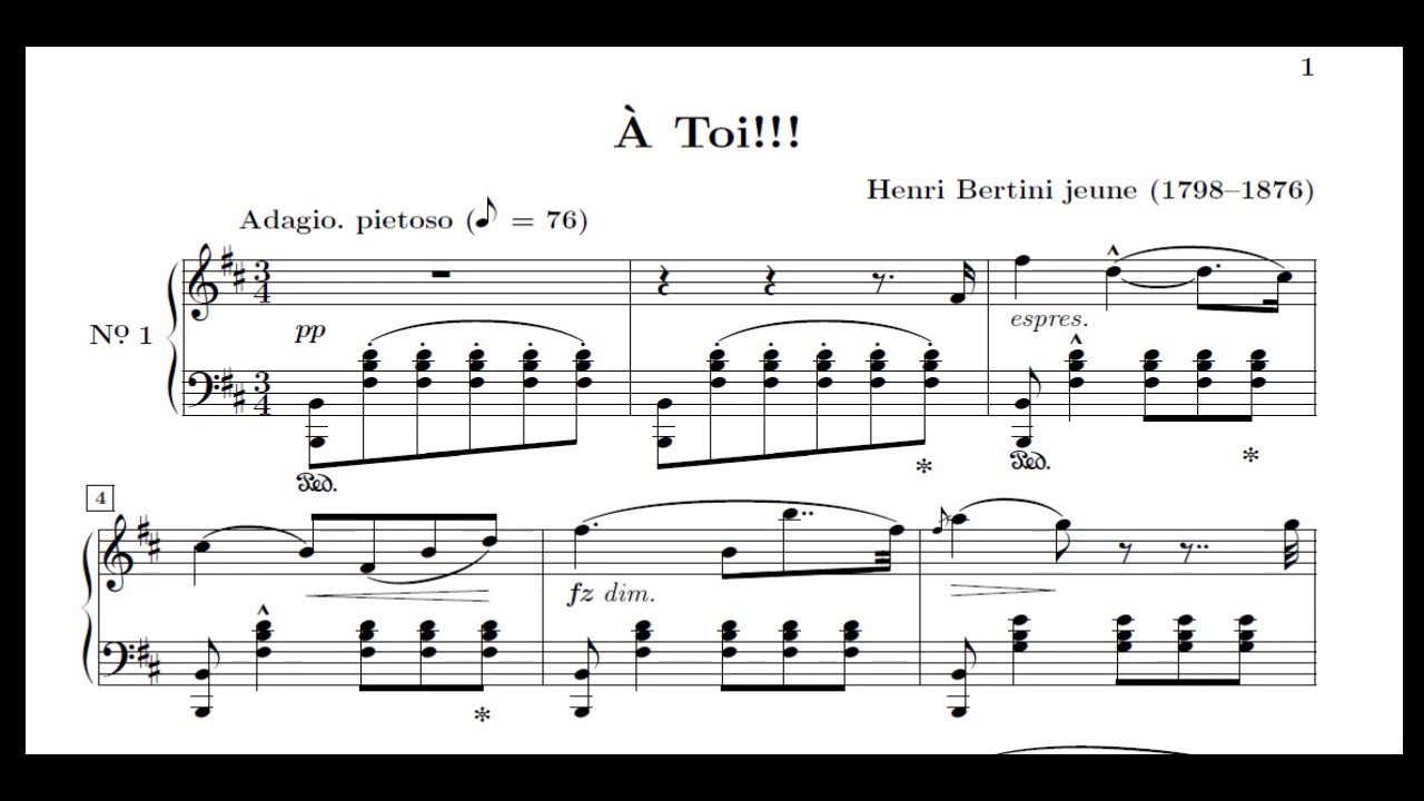 Henri Bertini Op.102-Nocturne 1 &uml;A Toi!!!&uml;- Claudio Colombo