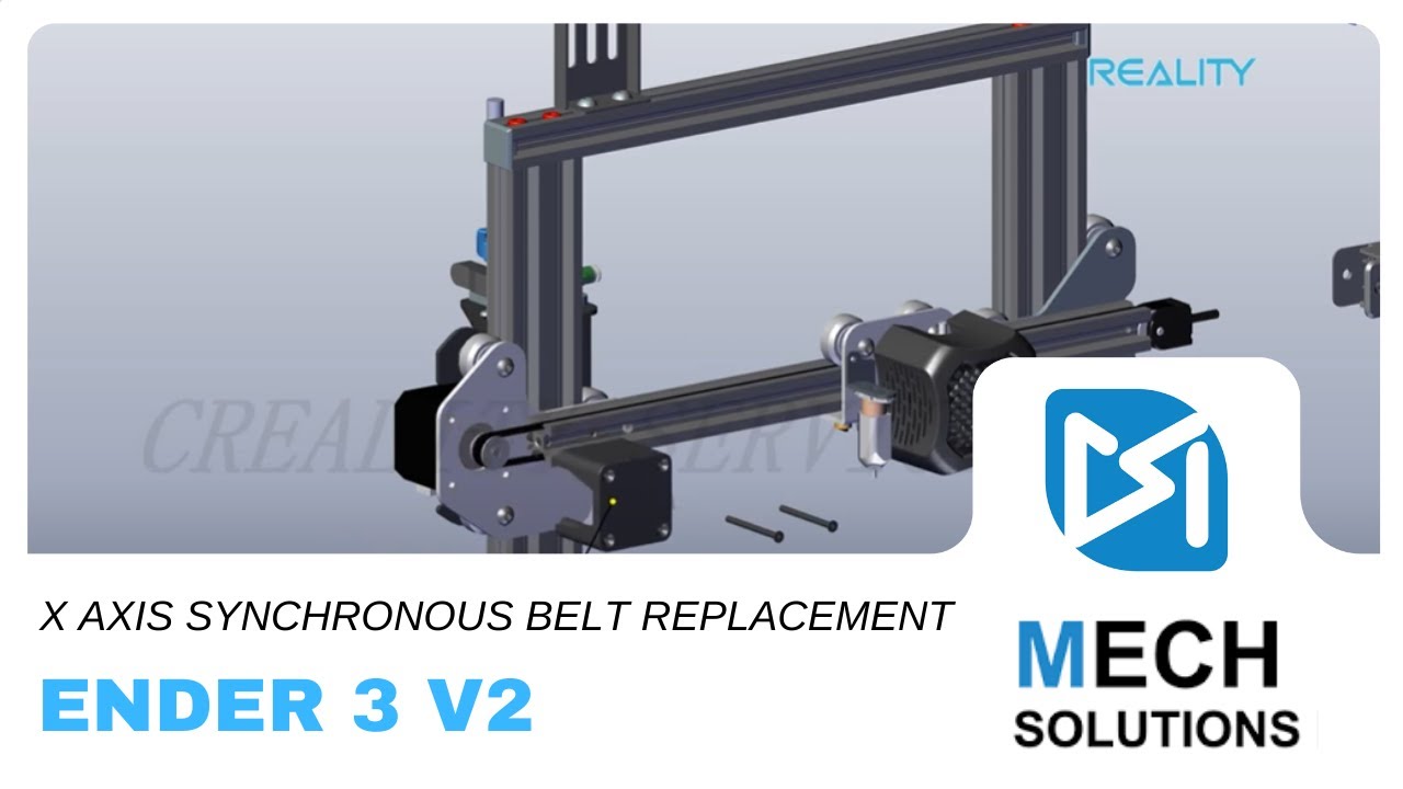 Ender 3 V2 X axis synchronous belt replacement tutorial