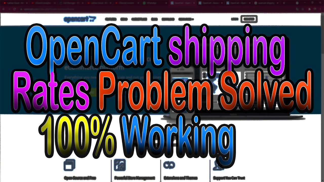 OpenCart shipping Rates Problem Solved 100% Working
